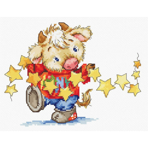 Calf with stars SB1182 - Cross Stitch Kit