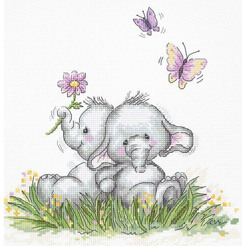 Elephant Couple SB1184 - Cross Stitch Kit