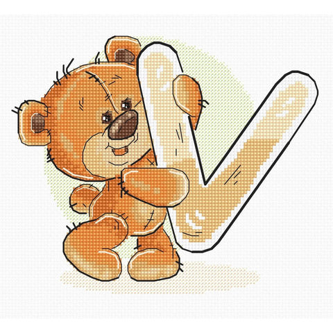 Letter V SB1223 - Cross Stitch Kit