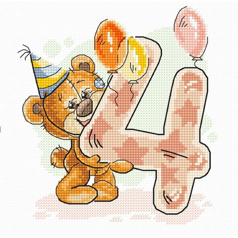 Number 4 SB1232 - Cross Stitch Kit