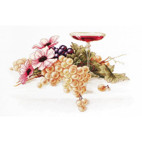 RARE find: Flowers and Grapes SB214 - Cross Stitch Kit by Luca-s