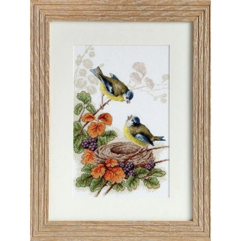 Birds in nest SB215 - Cross Stitch Kit by Luca-s