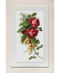 RARE find: Red roses and grapes SB2229 - Cross Stitch Kit by Luca-s