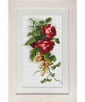 RARE find: Red roses and grapes SB2229 - Cross Stitch Kit by Luca-s