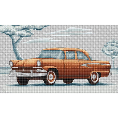 RARE find: Retro cars SB2234 - Cross Stitch Kit by Luca-s
