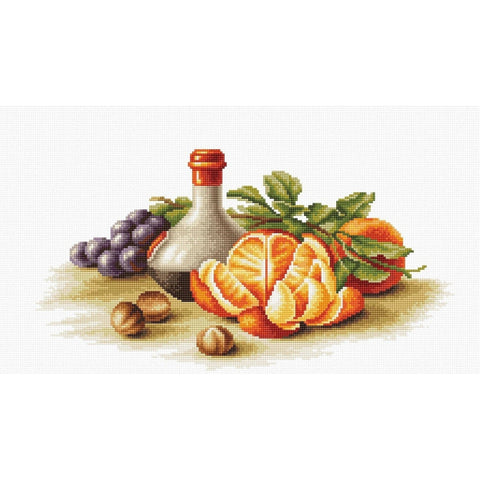 RARE find: Still Life with Oranges SB2250 - Cross Stitch Kit by Luca-s