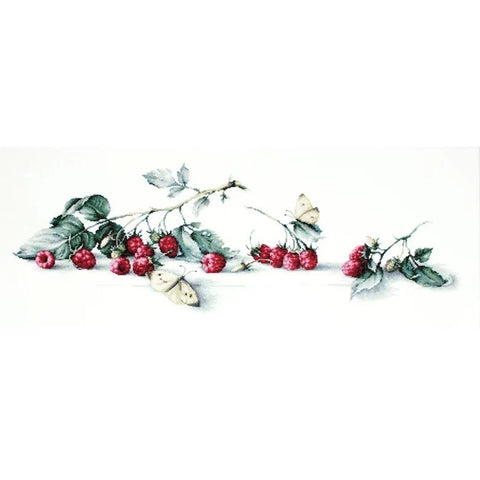 RARE find: Raspberries with Butterfly SB2253 - Cross Stitch Kit by Luca-s