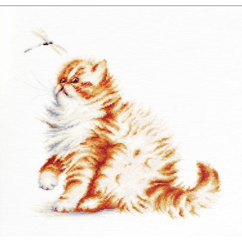 RARE find: Kitten with a dragonfly SB2270 - Cross Stitch Kit by Luca-s