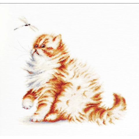 RARE find: Kitten with a dragonfly SB2270 - Cross Stitch Kit by Luca-s