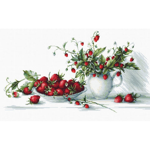 RARE find: Strawberries SB2277 - Cross Stitch Kit by Luca-s