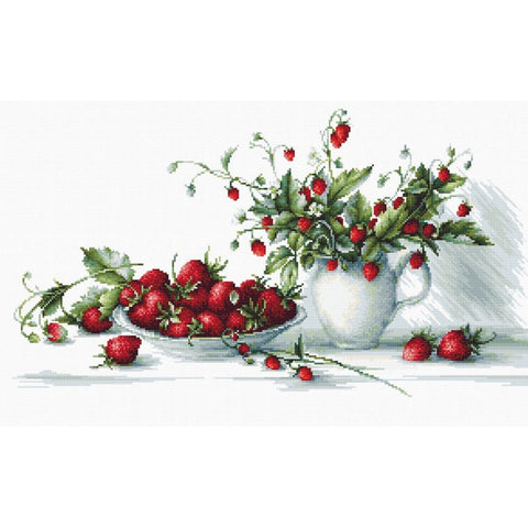 RARE find: Strawberries SB2277 - Cross Stitch Kit by Luca-s