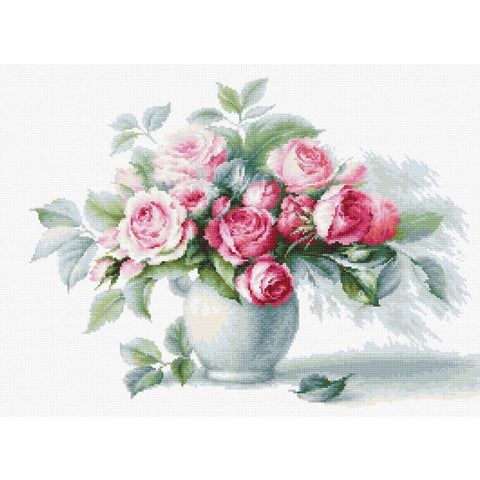 RARE find: Etude with Roses SB2280 - Cross Stitch Kit by Luca-s