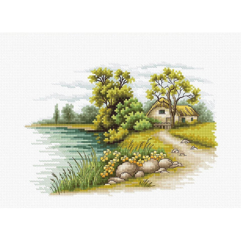 Landscape with a Lake SB2283 - Cross Stitch Kit by Luca-s