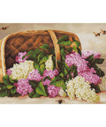 RARE find: Basket of lilacs SB501 - Cross Stitch Kit by Luca-s
