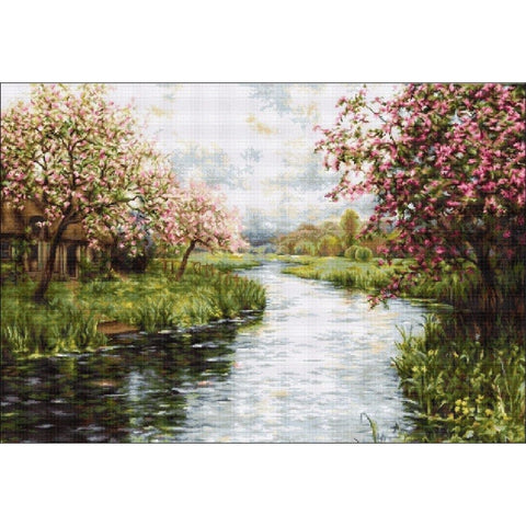 RARE find: Spring Landscape SB545 - Cross Stitch Kit by Luca-s