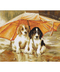 RARE find: Couple under an Umbrella SB550 - Cross Stitch Kit by Luca-s