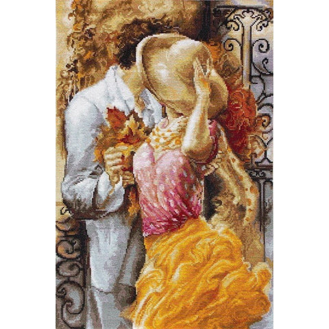 RARE find: Autumn Leaves SB554 - Cross Stitch Kit by Luca-s