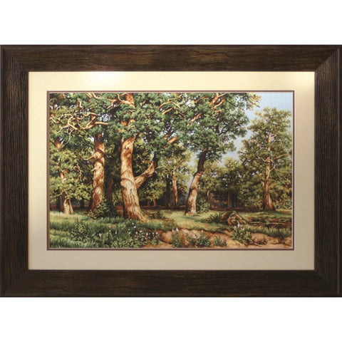 The Oak Grove, reproduction of I.I. Shishkin SG476 - Cross Stitch Kit by Luca-s