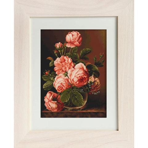 Vase of roses SG488 - Cross Stitch Kit by Luca-s