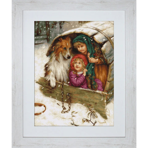 Weather Bound with Collie SG539 - Cross Stitch Kit by Luca-s