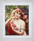 Young Lady with Roses SG549 - Cross Stitch Kit by Luca-s