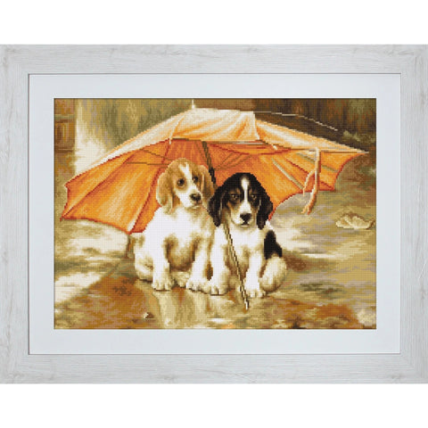 Couple under an Umbrella SG550 - Cross Stitch Kit by Luca-s