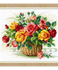 Basket With Roses cross stitch kit by RIOLIS Ref. no.: 1722