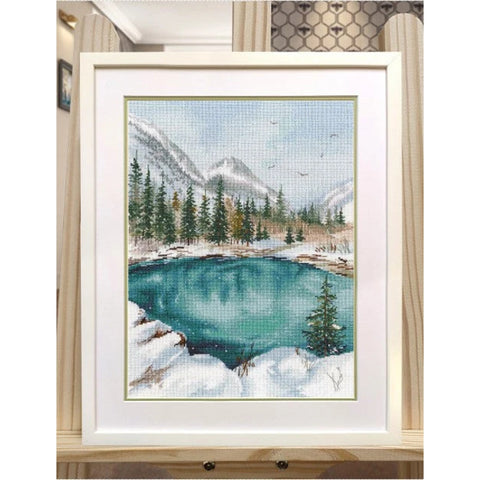 Cross Stitch Kit Altai Geyser Lake Landscape by Oven