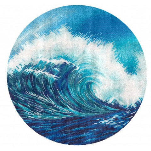 Sea Wave Cross Stitch Embroidery Kit by Oven