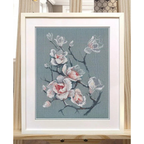 Magnolia Flower Cross Stitch Kit by Oven