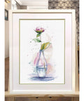 Elegant Peony Cross Stitch Embroidery Kit by Oven