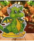 Dragon Cross Stitch Kit DIY Fridge Magnet by Oven