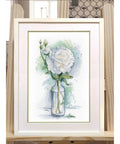 Pastel Pink Peony Counted Cross Stitch Kit by Oven