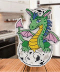 Dragon Cross Stitch Kit with Magnet by Oven