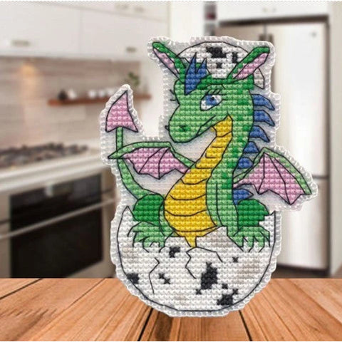 Dragon Cross Stitch Kit with Magnet by Oven