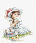 Luca-S Cross Stitch Kit 19x20cm, Aida 16 Zweigart Fabric, Anchor Floss Needle