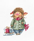 Christmas Pig SB1160 - Cross Stitch Kit - Hobby.lt