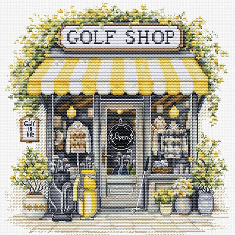 Luca-S Golf Shop Cross Stitch Kit SB1438