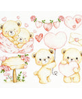 Luca-S Animal Cross Stitch Kit Little Hearts SB1446