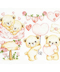 Luca-S Animal Cross Stitch Kit Little Hearts SB1446
