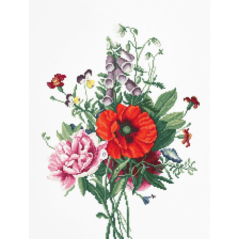 Bouquet with Poppy and Peony SB2350 - Cross Stitch Kit - Hobby.lt