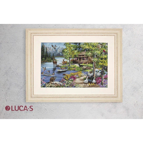Luca-S Lakeside Cottage Cross Stitch Kit