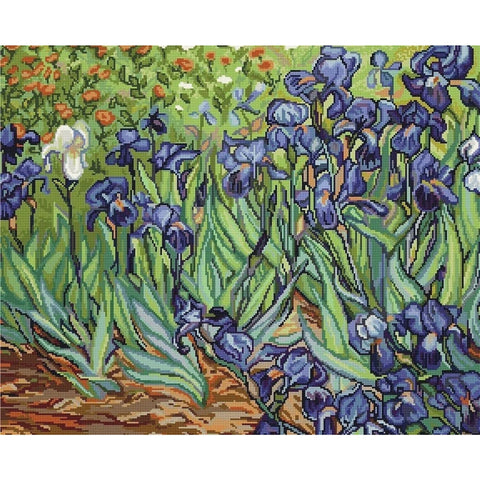 Irises, reproduction of Van Gogh SB444 - Cross Stitch Kit by Luca-s
