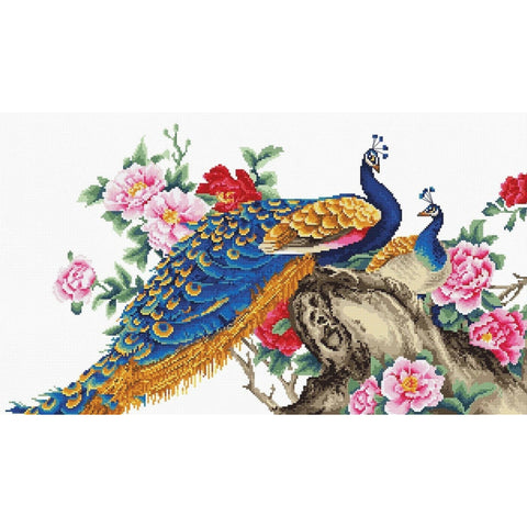RARE find: Two Peacocks SB460 - Cross Stitch Kit by Luca-s