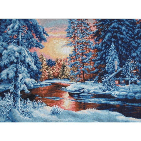 RARE find: Winter Landscape SB477 - Cross Stitch Kit by Luca-s