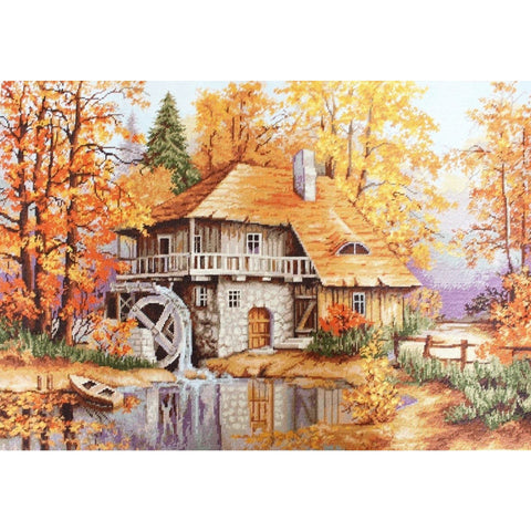 RARE find: Autumn Landscape SB481 - Cross Stitch Kit by Luca-s