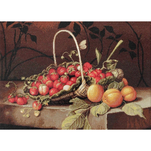 RARE find: Basket with strawberries SB487 - Cross Stitch Kit by Luca-s
