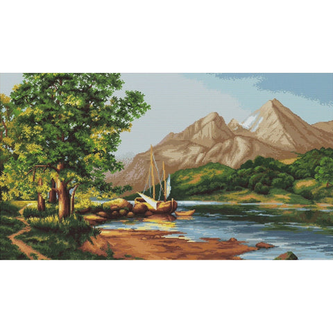 Mountain lake SB502 - Cross Stitch Kit by Luca-s
