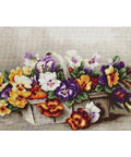 RARE find: Basket of pansies SB503 - Cross Stitch Kit by Luca-s