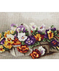 RARE find: Basket of pansies SB503 - Cross Stitch Kit by Luca-s